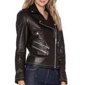 Anine Bing Studded Leather Jacket